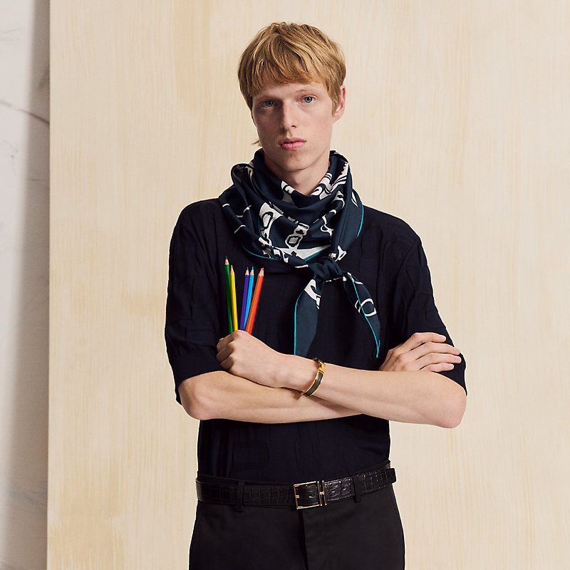 ロザンジュ 《宮廷の馬具》 - ブルー | Hermès - エルメス-公式サイト